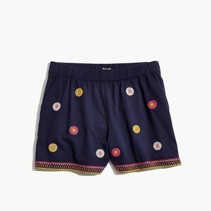 Madewell Embroidered Pull-On Shorts size Small